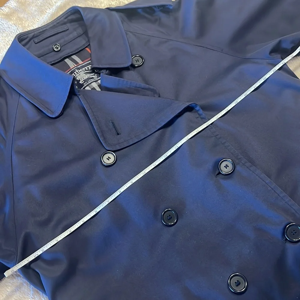 BURBERRY’S of London Men's Navy Blue Trench Coat - Picture 13 of 16